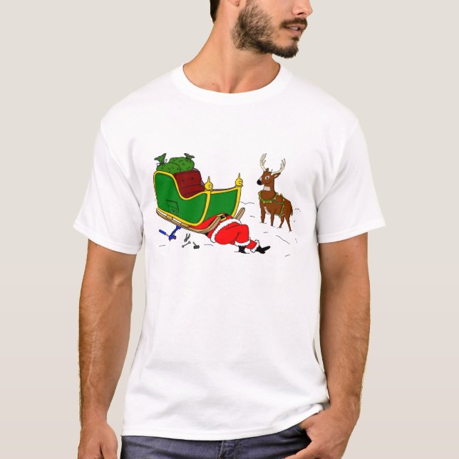 sleigh för H Santas T-shirt (Framsida)