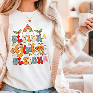 Sleigh Girl Sleigh Groovy Modern jul T Shirt