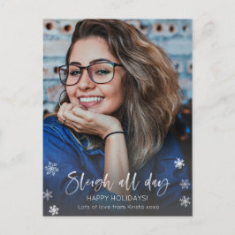 Sleigh hela dagen Sassy Singleton Helgdag Bild Vykort
