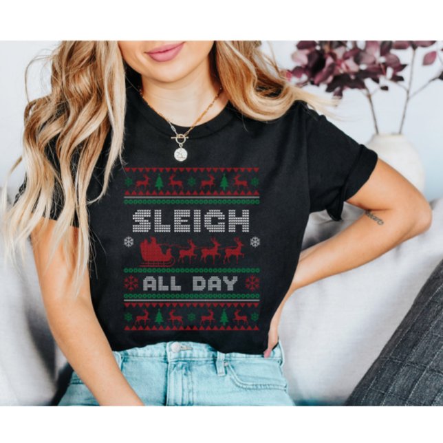 Sleigh hela dagen, Uganda jul T Shirt (Skapare uppladdad)