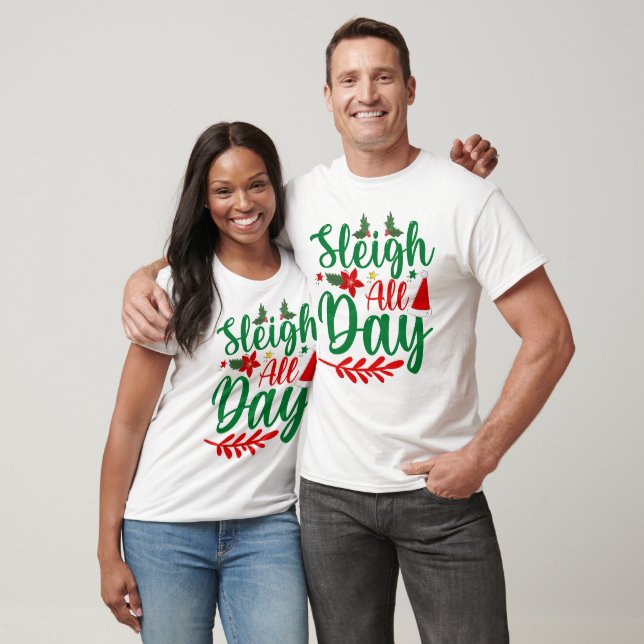 Sleigh, heldagsfestlig t shirt (Unisex)