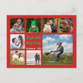 Sleigh Klockor Ring 8 Family Photo Collage Helg Vykort