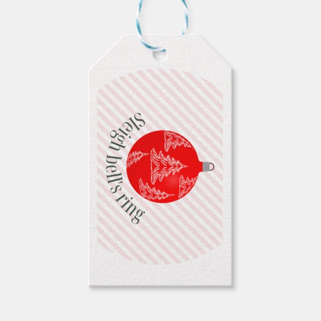 Sleigh klockor ring presentetikett (Framsidan)