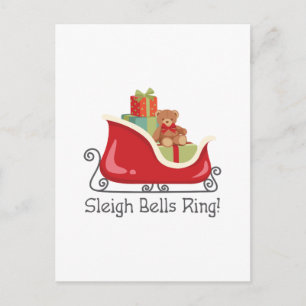 Sleigh Klockor Ring Vykort