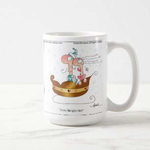 SLEIGH MIG! Tecknadmugg vid April McCallum Kaffemugg