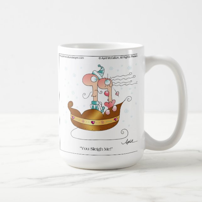 SLEIGH MIG! Tecknadmugg vid April McCallum Kaffemugg (Höger)