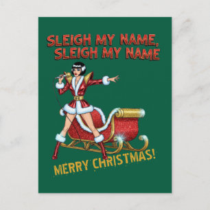 Sleigh My Name Jul Vykort