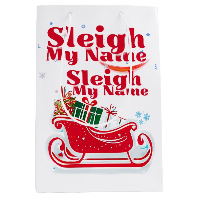 Sleigh My Namn, helgdag design, humoristisk jul (Framsidan)