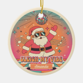 Sleigh My Vibe Rolig Julprydnadsgåva Julgransprydnad Keramik