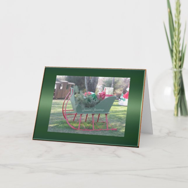 Sleigh- och presentkort helgkort (Framsida)