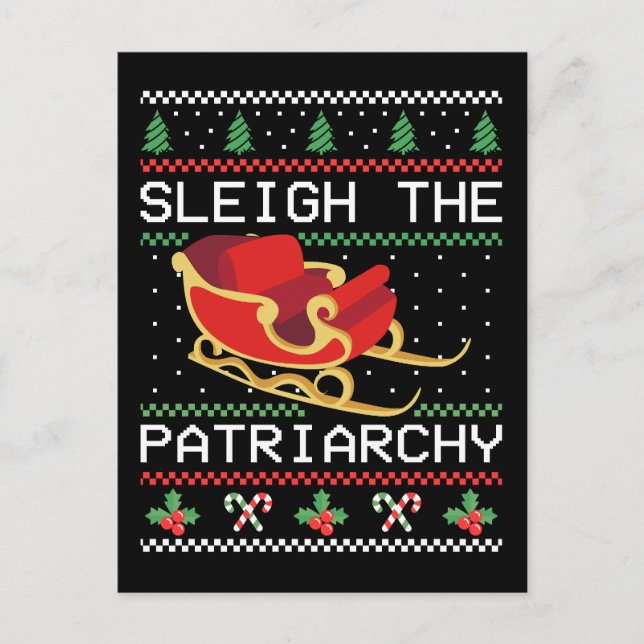 Sleigh Patriarchy I Helg Vykort (Framsida)