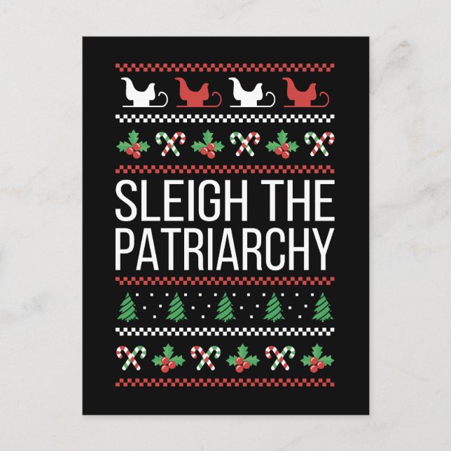 Sleigh Patriarchy II Helg Vykort (Framsida)