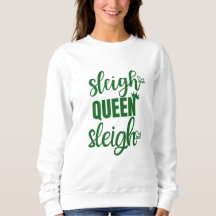 Sleigh Queen Funny jul White Winter Sweater