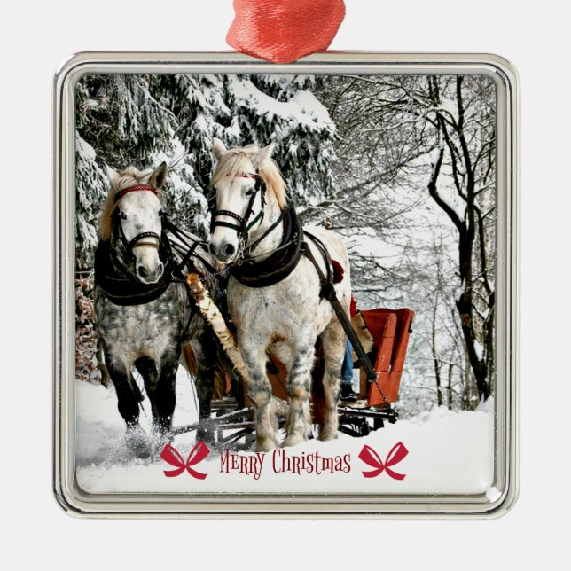 Sleigh Ride, God jul Julgransprydnad Metall (Framsidan)