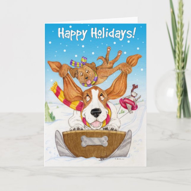 Sleigh Ride Helgdag Card Helgkort (Framsida)