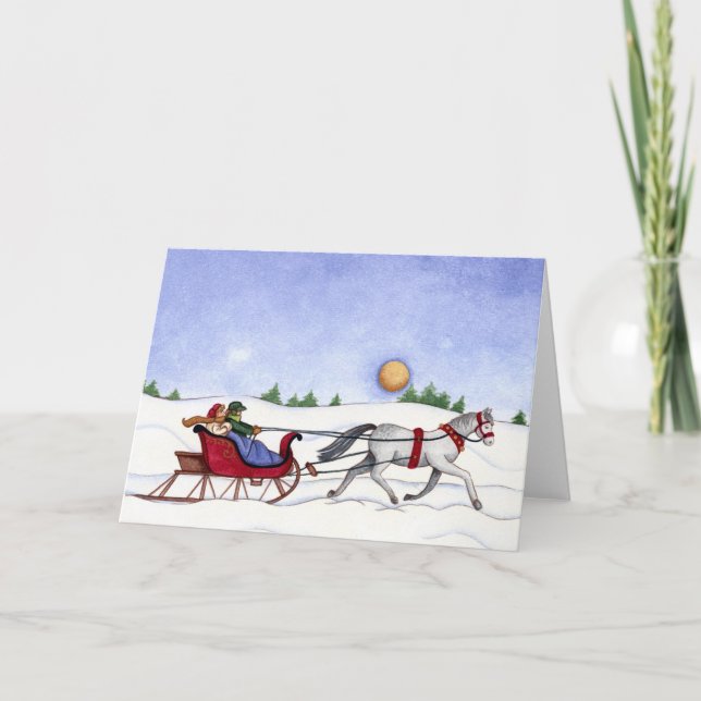 Sleigh Ride Helgkort (Framsida)