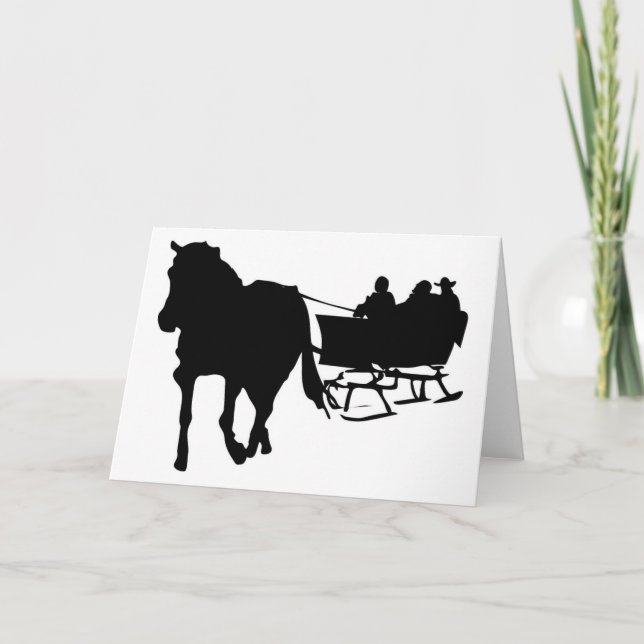 Sleigh Ride i Winter Helgkort (Framsida)