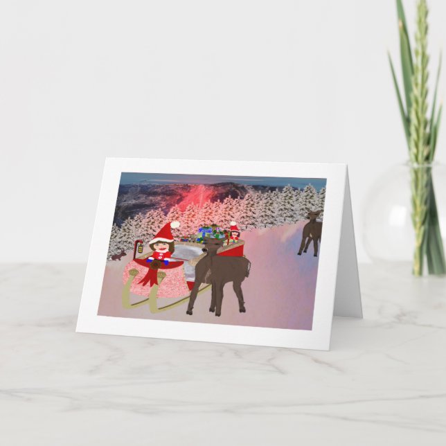 Sleigh ride LeeMarie's Kreativ Design Card Kort (Framsida)