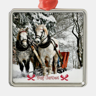 Sleigh Ride, Merry Christmas Julgransprydnad Metall