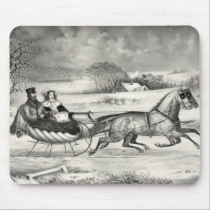 Sleigh Ride mousepad Musmatta