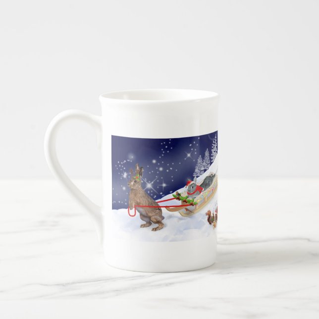 Sleigh Ride Mugg Benporslin Mugg (Vänster)