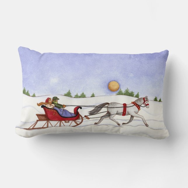 Sleigh Ride - Pillow Lumbarkudde (Framsida)