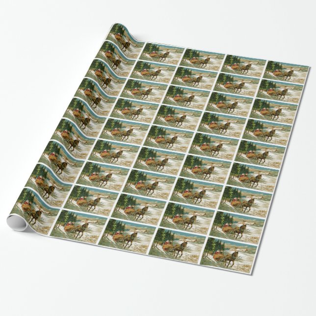 Sleigh Ride Presentpapper (Utrullad)