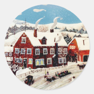Sleigh Ride Runt Klistermärke
