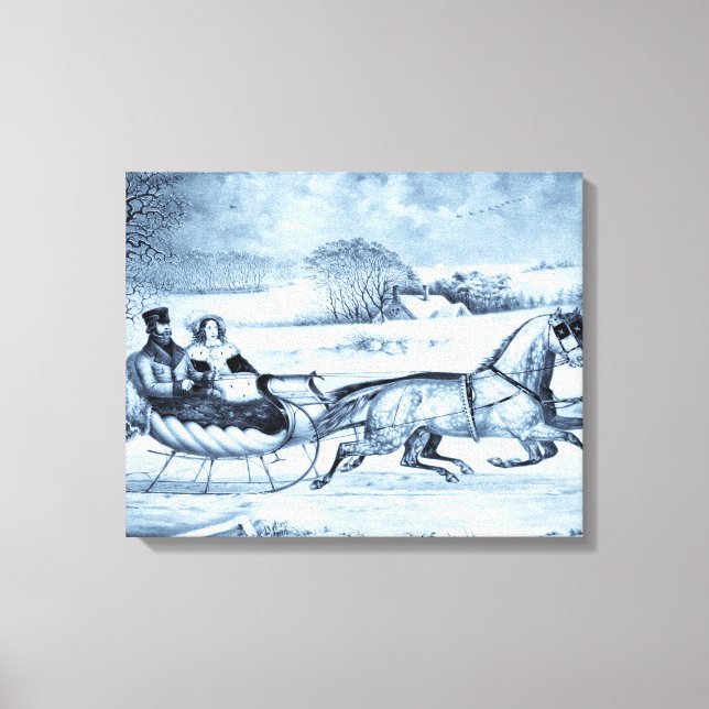 "Sleigh Ride" (selenton) omslaget arbetsyteavtryck Canvastryck (Framsida)