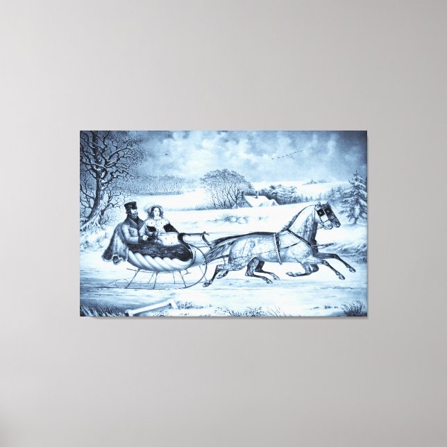 "Sleigh Ride" (selenton) omslaget arbetsyteavtryck Canvastryck (Framsida)
