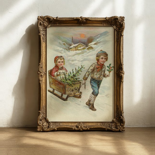 Sleigh Ride | Vintage jul Poster (Skapare uppladdad)