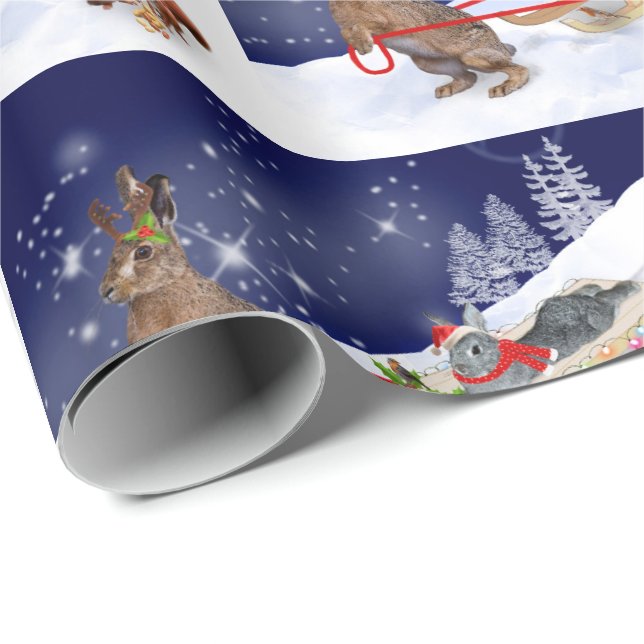 Sleigh Ride Wrapping Papprare Presentpapper (Rullad Hörn)