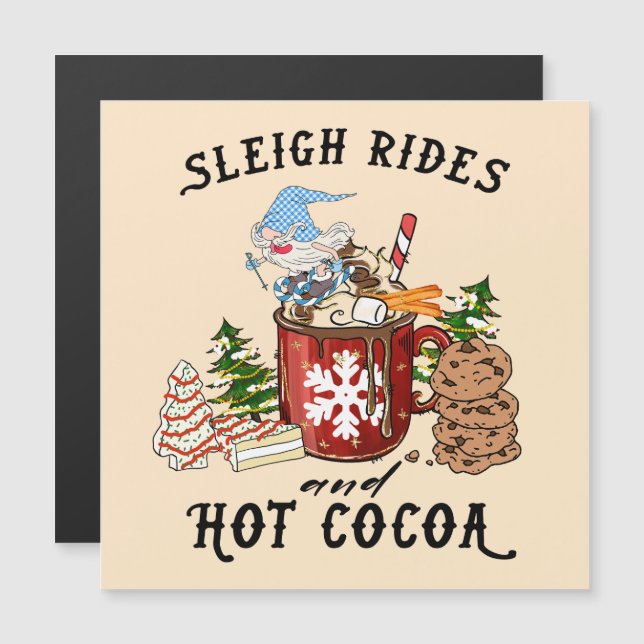 Sleigh Rides and Hett Cocoa - Scandinavian Gnome (Fram/baksida)