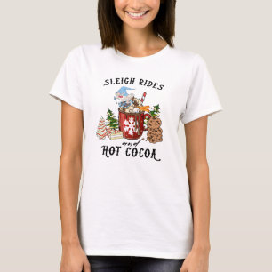 Sleigh Rides and Hett Cocoa - Scandinavian Gnome T Shirt