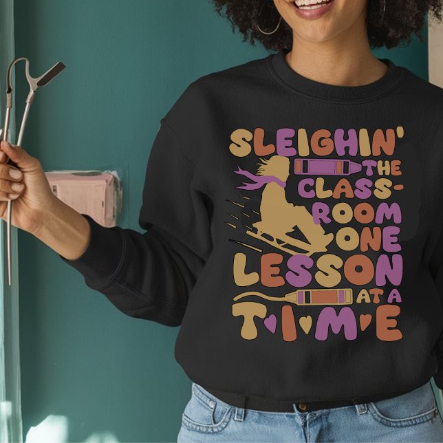 Sleigh Rides Best Teacher Gifts till jul T Shirt (Skapare uppladdad)