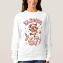 Sleigh Six Seven Cute Reindeer Christmas Meme T Shirt