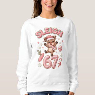 Sleigh Six Seven Söt Jul Tomte Meme T Shirt