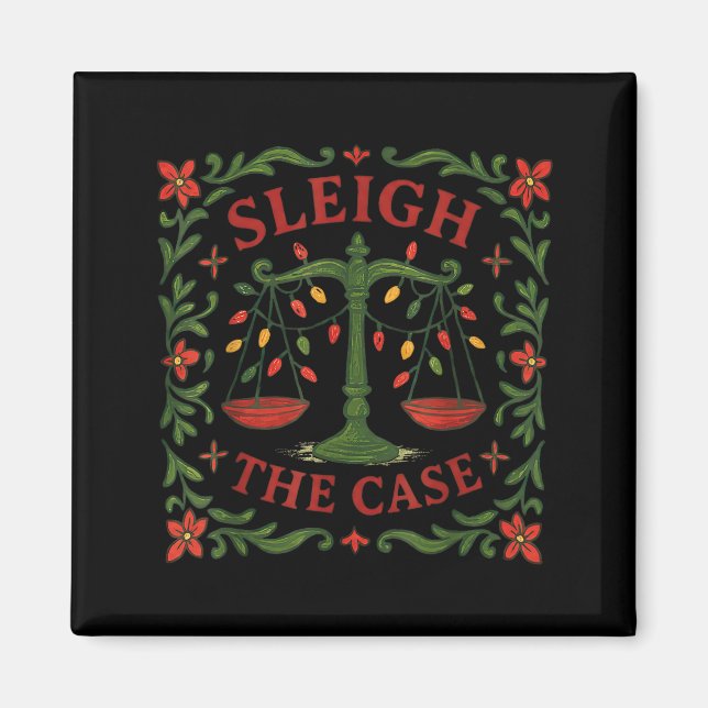 Sleigh The Case Rolig Jurist Jul Design  Magnet (Framsidan)