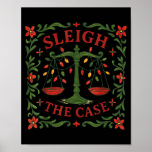 Sleigh The Case Roligt Advokat Jul Design Poster