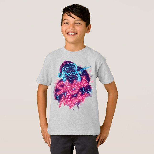 Sleigh the Night Shirt Elektrisk Höjdpunkt  T (Hel framsida)