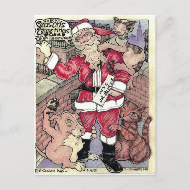 Sleigh var sen vykort (Framsida)