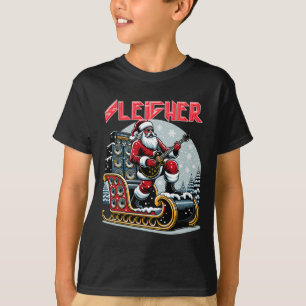Sleigher Hail Santa Heavy Metall jul Sten Xma T Shirt