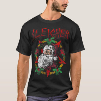 Sleigher Heavy Metall Jultomten Julafton T Shirt