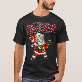 Sleigher Jultomten Metall jul, lustigt Hail Sa T Shirt