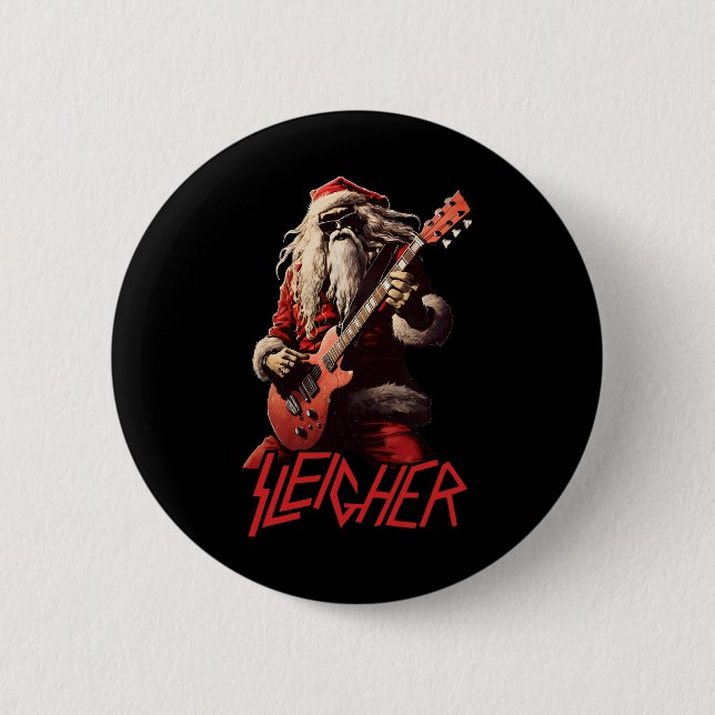 Sleigher Roligt Jul Heavy Metal Musik  Knapp (Framsida)