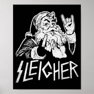 Sleigher Tomte Rock On Goth Heavy Poster
