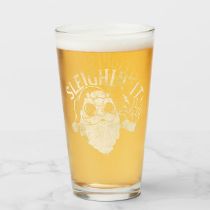 Sleighin Det är roligt jultomten. Glaskopp