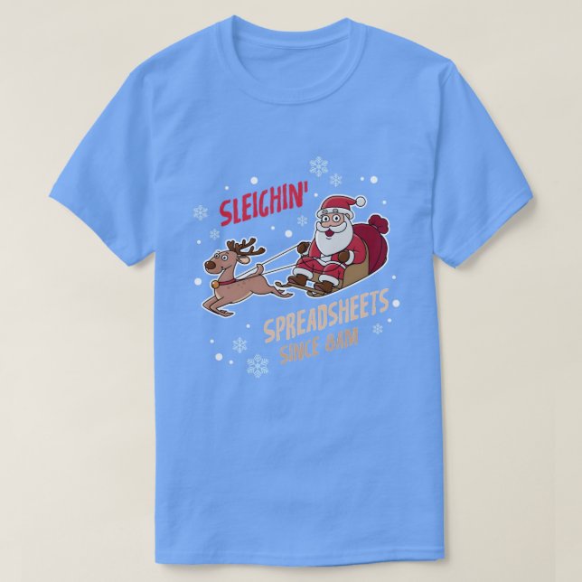 Sleighins kalkylblad sedan 8.00 Retro Funny Accou T Shirt (Design framsida)