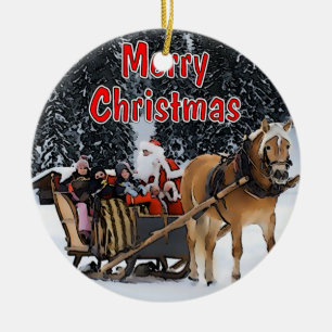 Sleighritt Julgransprydnad Keramik