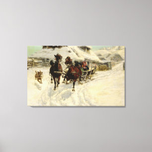 Sleighritten, 1896 (olja på kanfas) canvastryck